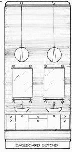 My original design elevation and idea for space.
