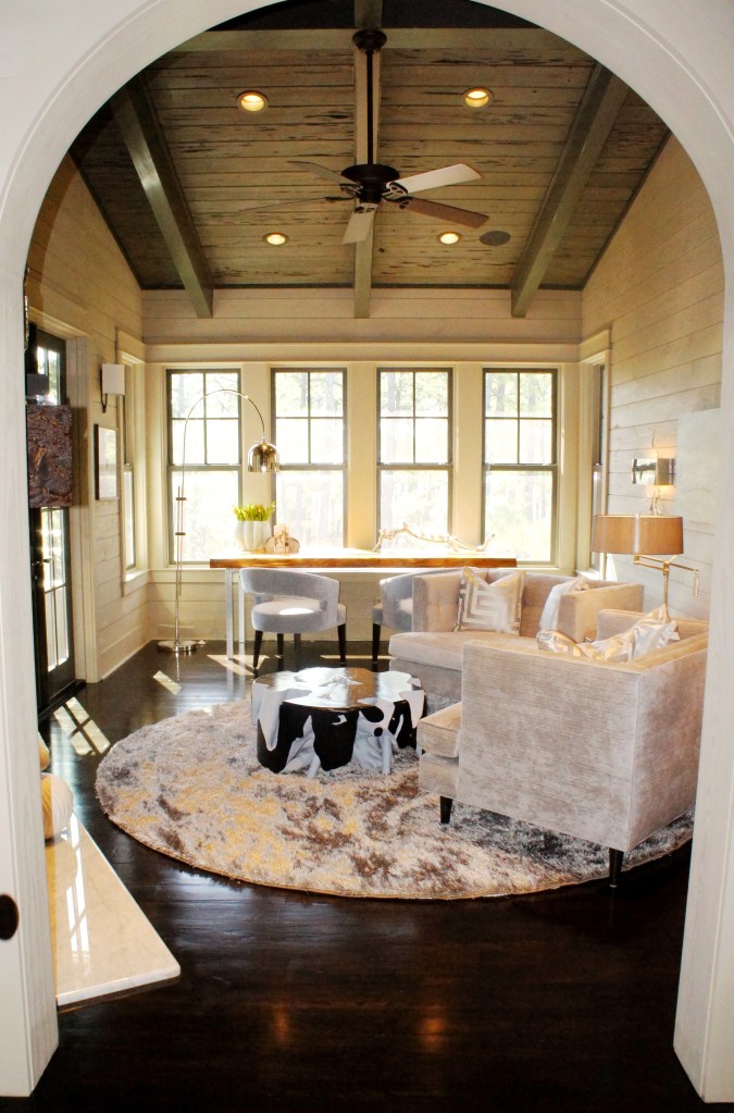 Through this arched entrance, you are looking at our Master Sitting Room. This may be my favorite room in the house!