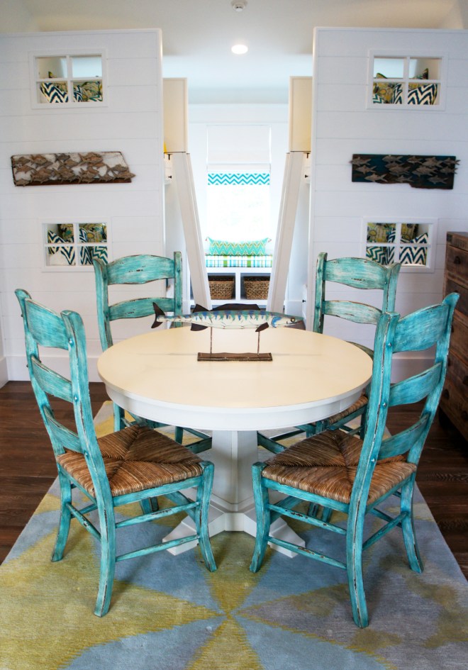 This game table and chairs is a nice place to have a snack, make art, or play games!