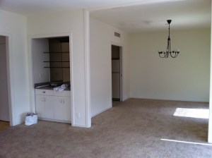 View into dining/kitchen Before: