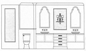 Master Vanity Concept Drawing: